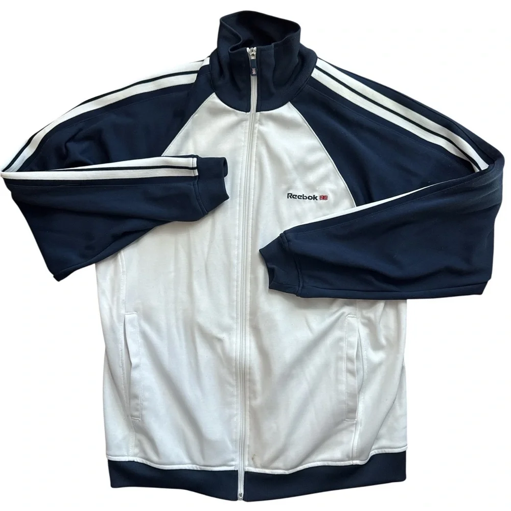 Vintage Reebok Track Style Jacket Men’s Size Medium RUN DMC Style‎ Multicolored - Picture 4 of 9